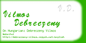 vilmos debreczeny business card